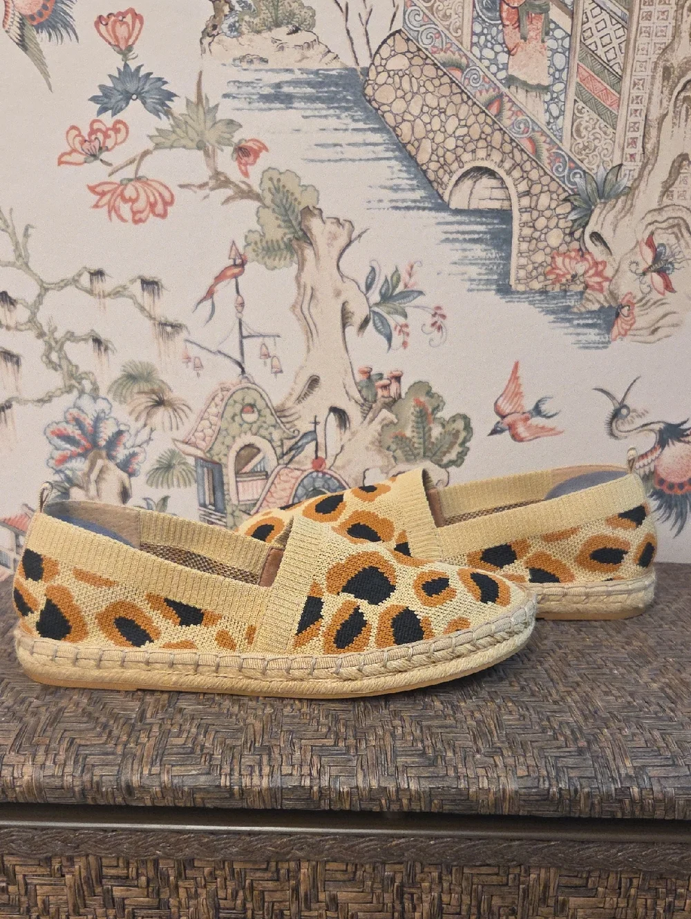 Women's Leopard Print Espadrilles - Brown/Black